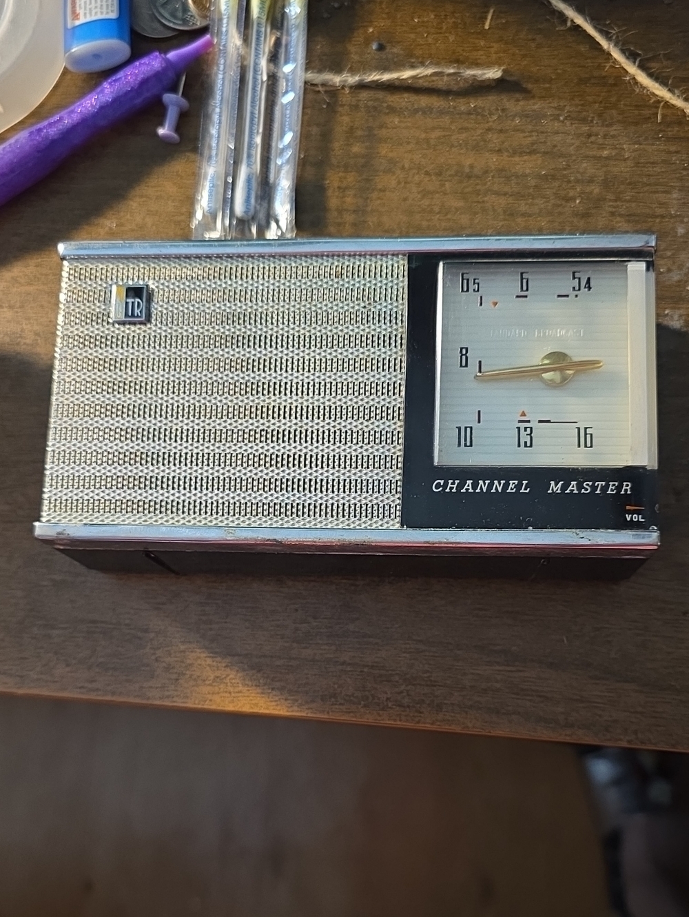 Vintage Sanyo Channel Master- Silver and Black From 1960